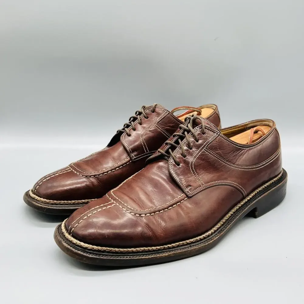 Cole Haan Shoes Mens 9.5 Brown Leather Country Lace Up Moc Toe Casual Vintage